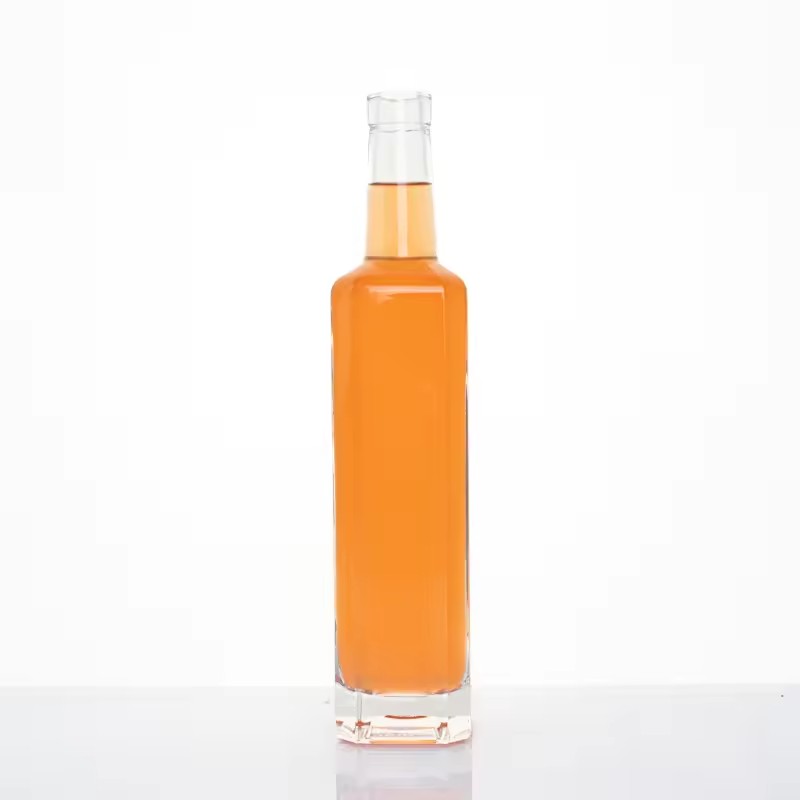 500ml Glass Spirit Bottle for Beverage Fruit Juice Liquor Tequila Brandy Whisky Gin with Cork