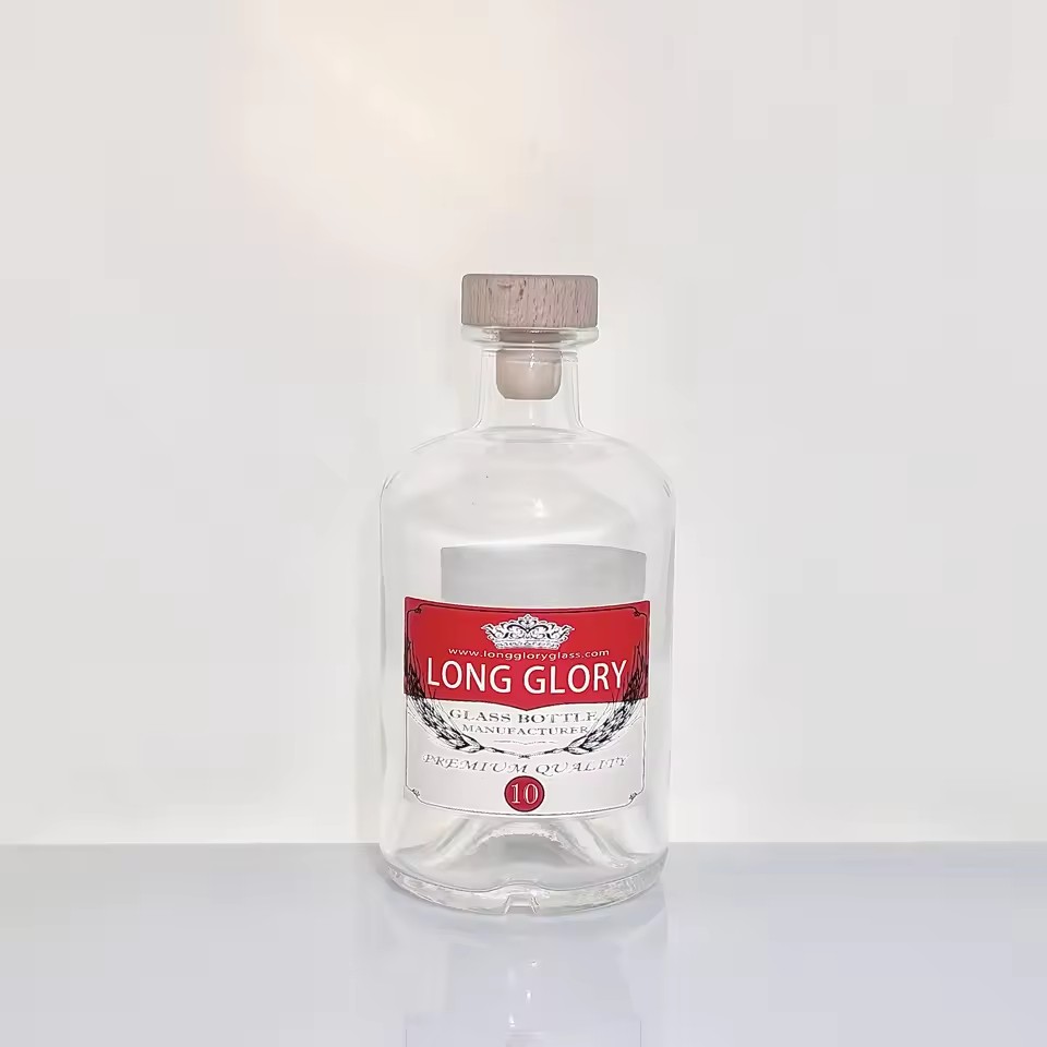 Factory Price Hot-selling Custom Design Glass Bottles for Spirits Whisky Brandy Gin Vodka Rum 375ml 500ml 700ml