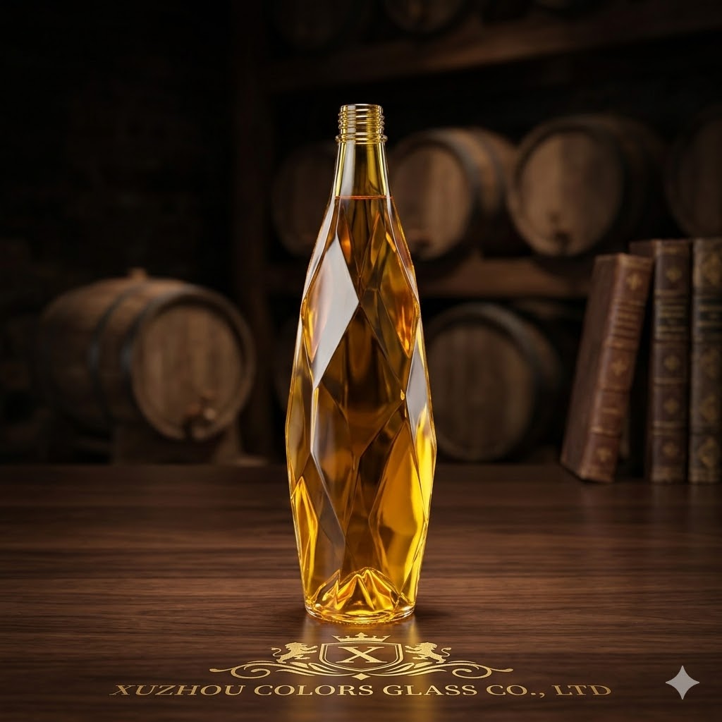 1000ml Premium Heavy Bottom Glass Liquor Bottle – Custom Flint Spirit Bottle for Whisky & Vodka