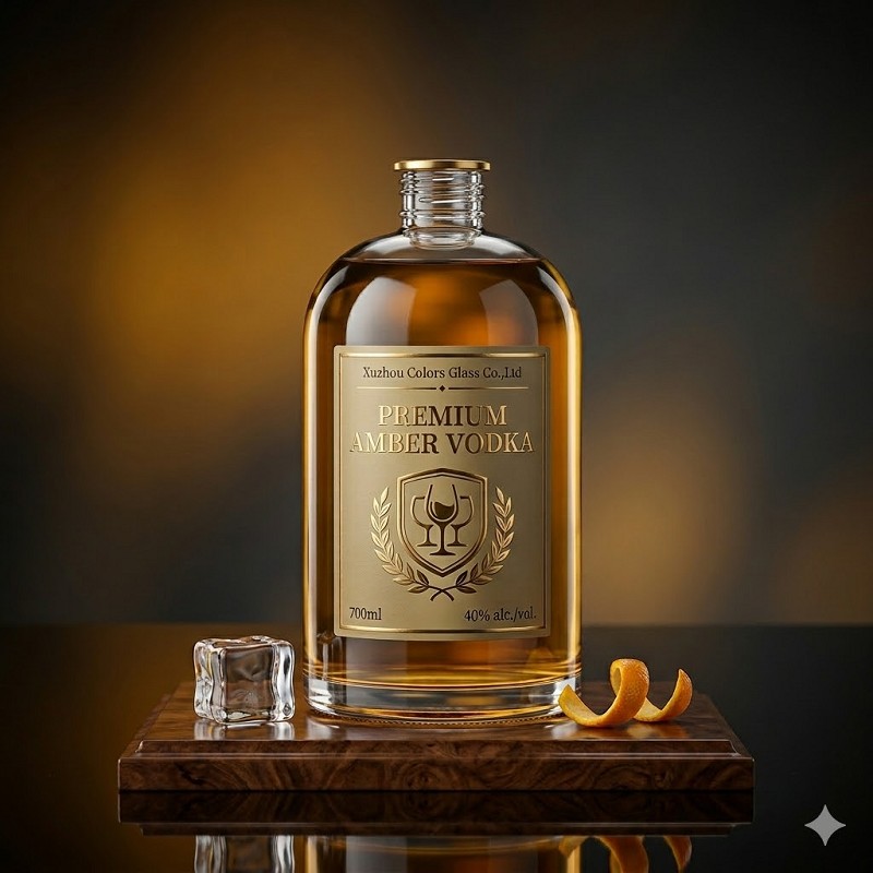 Luxury 1000ml Special Bottom Glass Spirit Bottles (Wholesale)