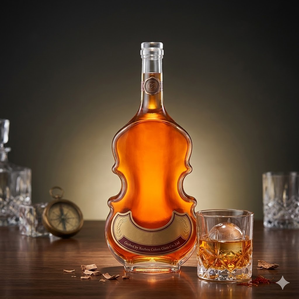 750ml Glass Liquor Bottle with Cork for Whisky, Vodka and Spirits