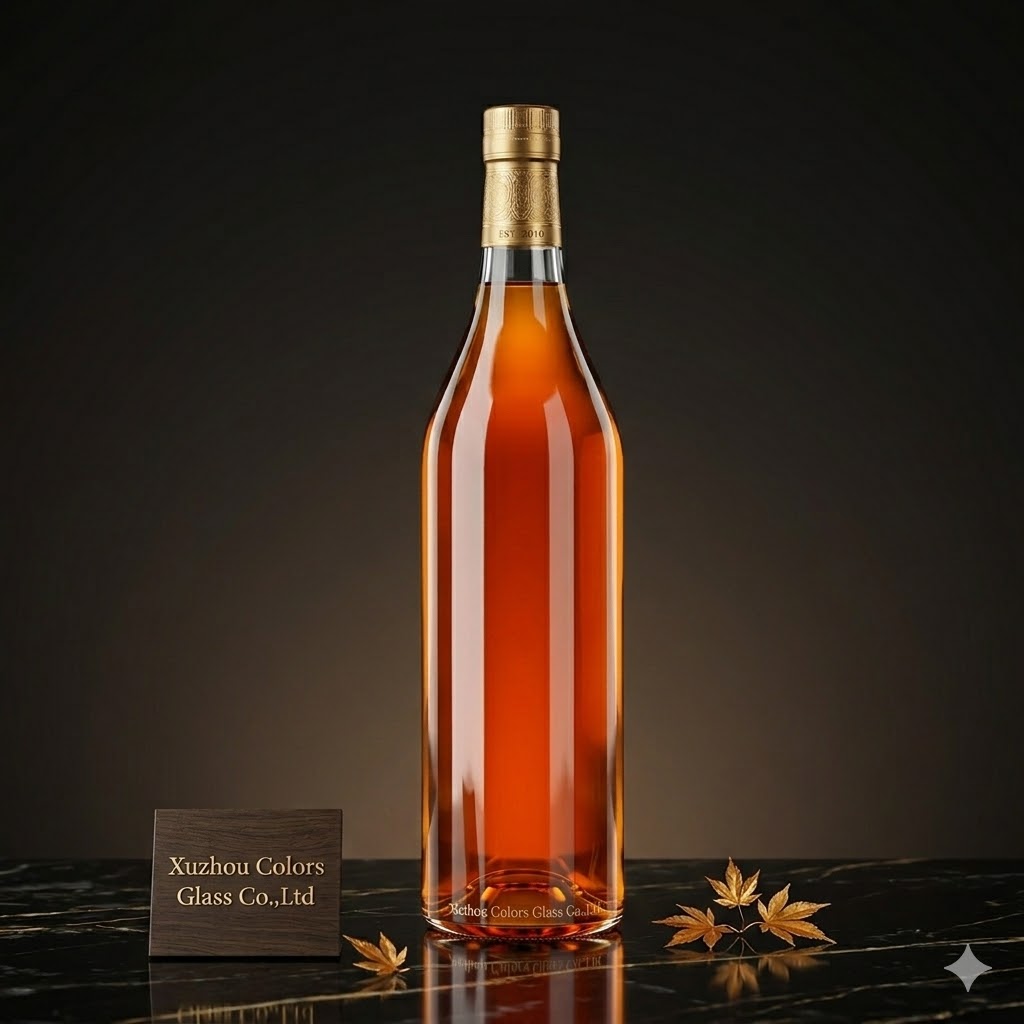 750ml Thick Bottom Glass Liquor Bottle for Whisky, Vodka and Spirits