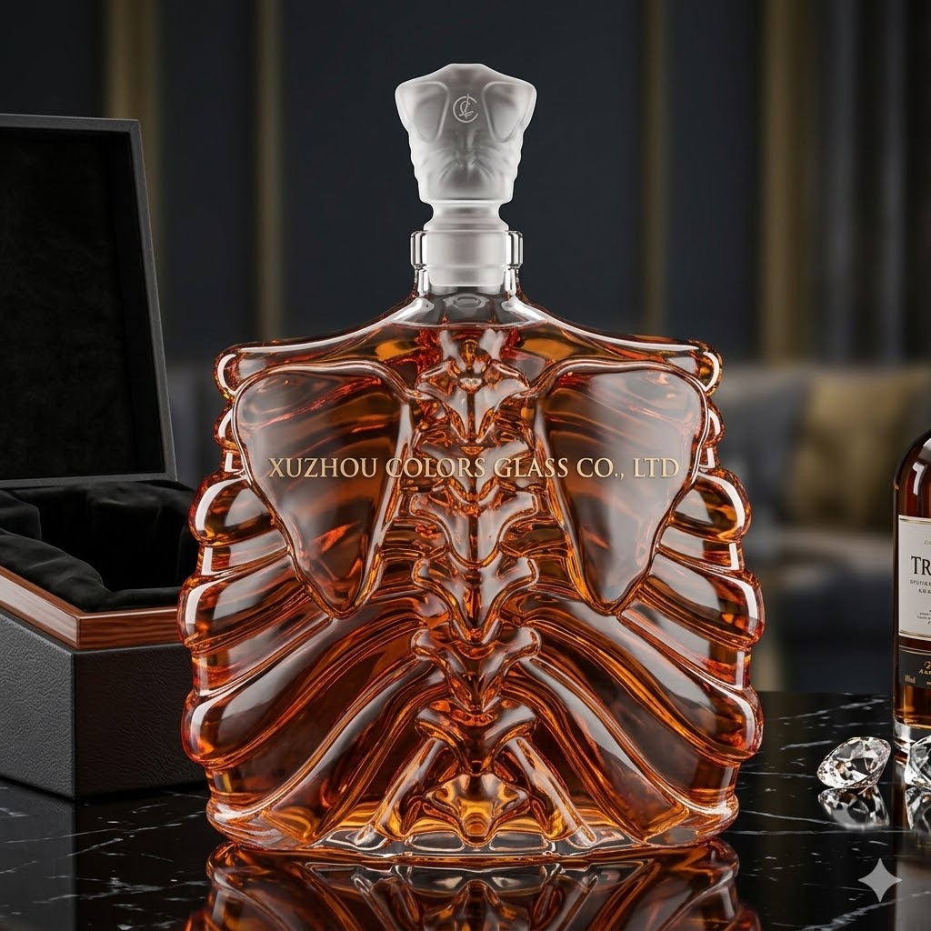 950ml Cylinder Glass Bottle for Whisky, Vodka and Liquor