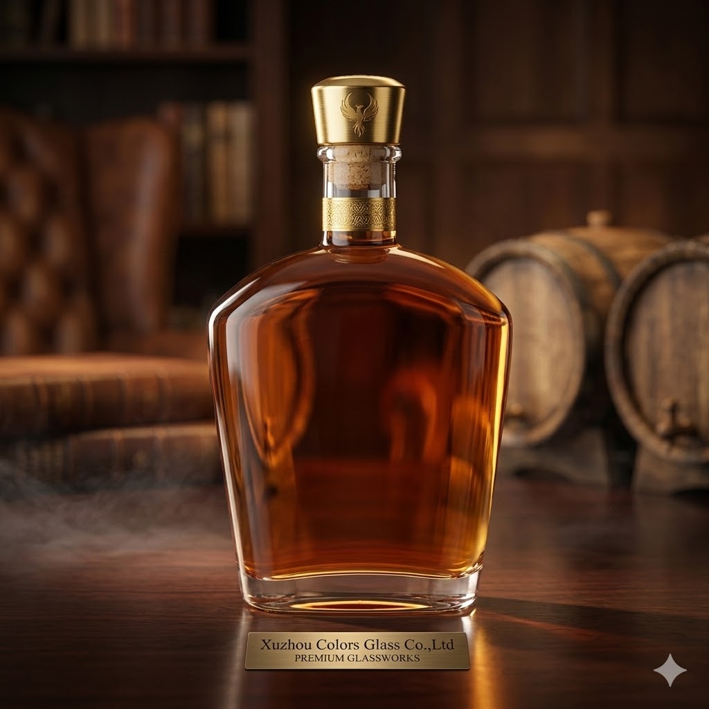 Luxury 750ml Super Flint Glass Spirit Bottles with Reinforced Heavy Base