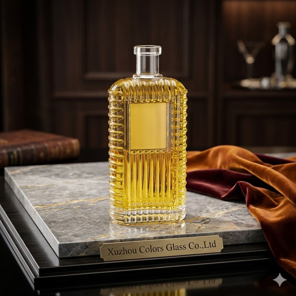 750ml Square Glass Bottle for Whisky, Vodka and Liquor