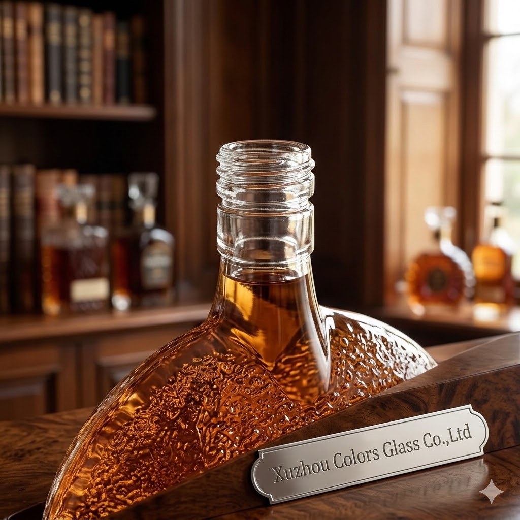 500ml Glass Liquor Bottle with Heavy Base