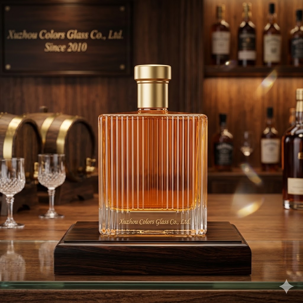 500ml Glass Liquor Bottle with Heavy Base