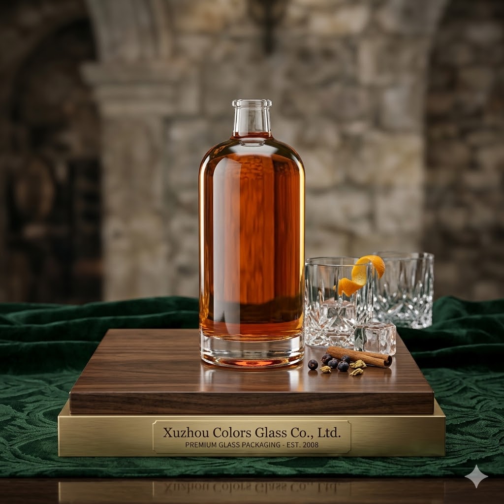 500ml Glass Liquor Bottle with Cork & Screw Cap