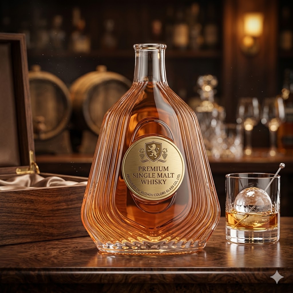 Versatile 500ml Round Super Flint Glass Bottles - Premium Cork Finish