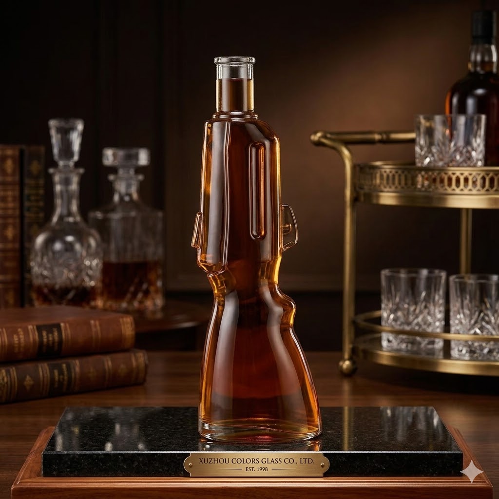 500ml Heavy Base Glass Liquor Bottle