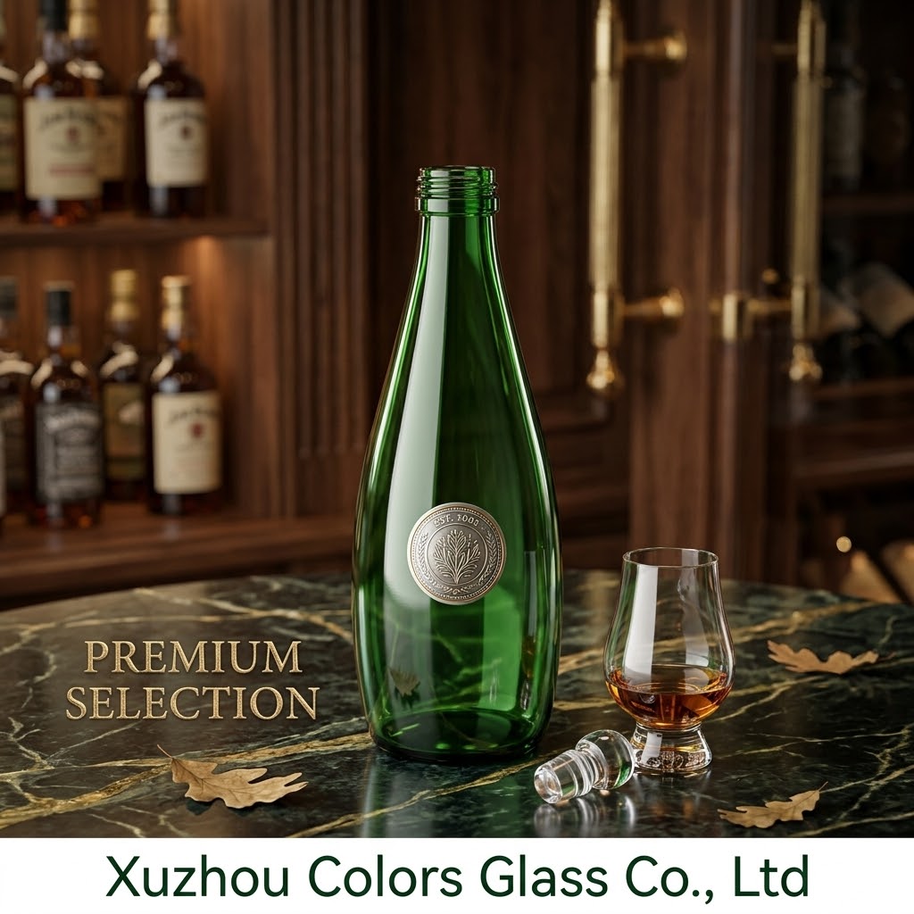 500ml Unique Shape Glass Liquor Bottle with Tamper Evident Cap