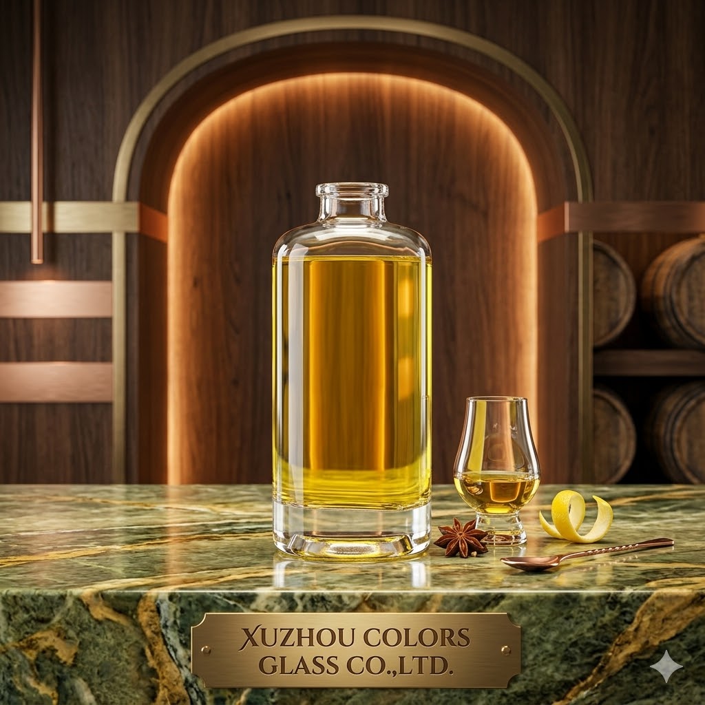 Standard Round Glass Liquor Bottle