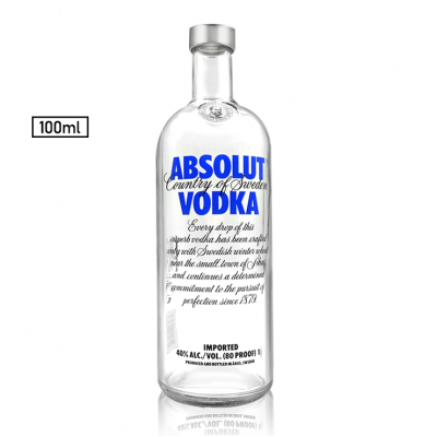 Custom 1 liter vodka glass bottle 1000ml with silver screw alum cover 