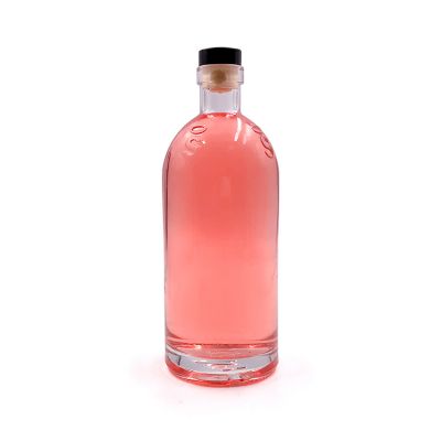 CUSTOM 750ML CLEAR LIQUOR/SPIRIT/ALCOHOL GLASS BOTTLE 