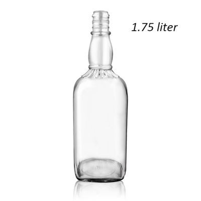 Square 1.75 liter wholesale spirit bottles whisky bottle 
