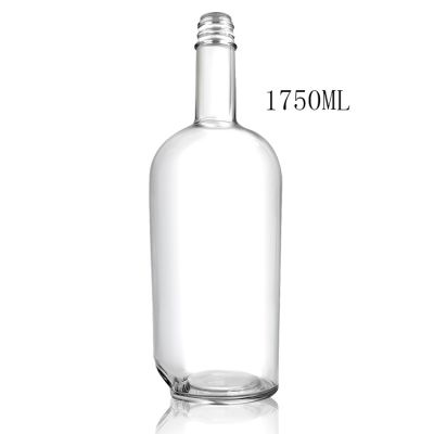 special design 1.75 liter big size fancy glass liquor bottle tequila bottle 