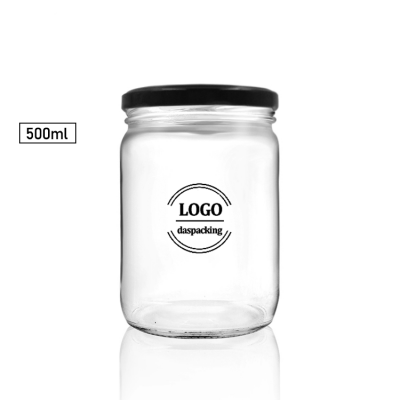 500ml clear wide mouth bottle /jar for honey package