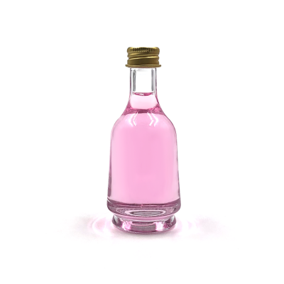 Mini Sampler 50ml Glass Liquor Bottles with Gold Caps 