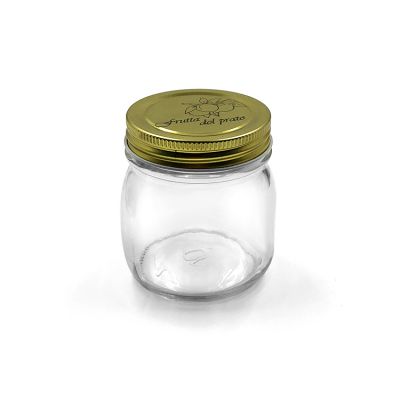  Container 300ml 10 oz round food preserving mason glass jar with lid 