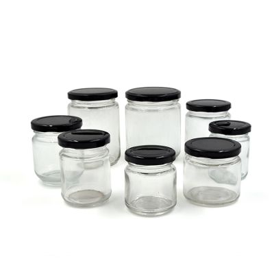 Honey jars 50ml -500ml round cheap small glass jam jar with tin lid 
