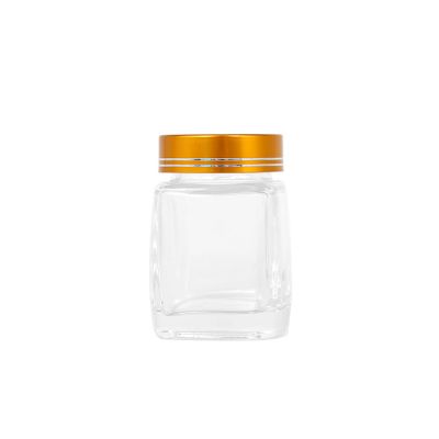 100ml square clear glass jar for honey 