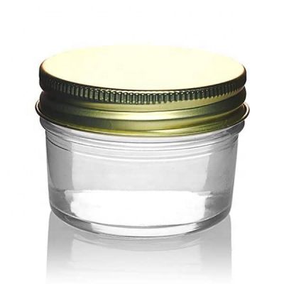4oz 100ml Small Round Clear Jam Jelly Food Glass Mason Jar 