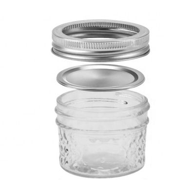 Whole 100 ml regular mouth Mason Jar With Lids And Straw For Wedding Favors