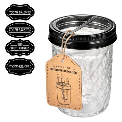 16oz clear Wide Mouth Mason glass Jars for tooth brush 