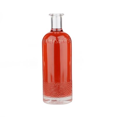 700ml liquor bottles vodka glass bottle with cork top 