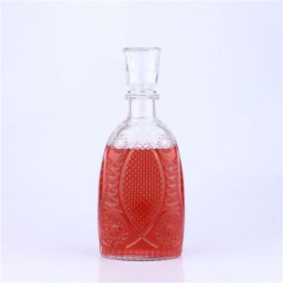 Fancy decorative empty glass bottle for wine prices wholesale glass bottles 