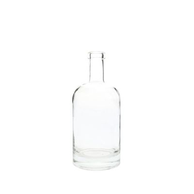 Round Clear Beverage Liquor Bottle Glass 500ml 