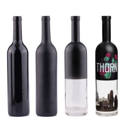 Luxury Recycled Red Wine 750 ml Colored glass wine bottle In China 