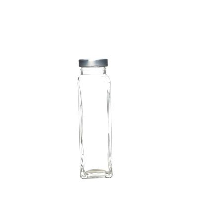 350 ml Wholesale Square Drinking Beverages Glass Bottle Manufacturers China