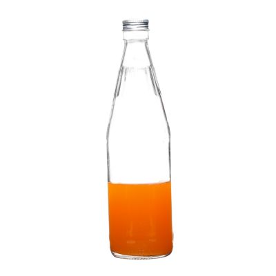 700ml oversize Screw Cap Round Shape Clear Customize Beverage Glass Bottle