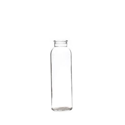 Clear Round Shaped Drinking 350ml Juice Glass Bottle with Cork 