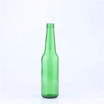Green Glass Bottle for Beer Long Neck Beer Bottle 330ml Glass with Crown Lid
