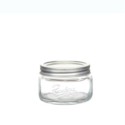 8oz Sealed clear large jars glass honey pots with lids wholesale 