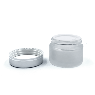 50ml frosted glass face cream jar 