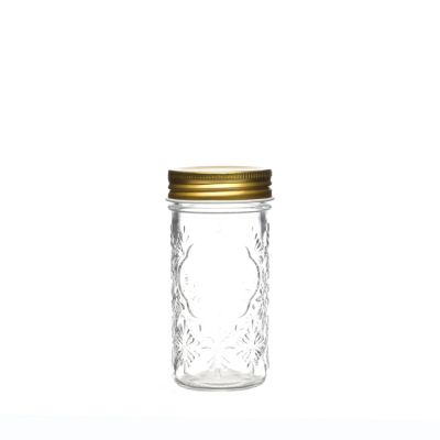 Custom food Grade Glass reusable Mason Jar with Logo 