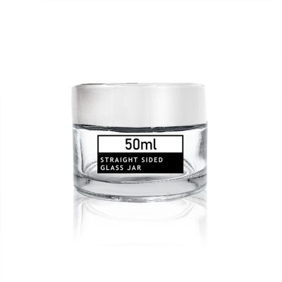 Straight sided clear 50g cosmetic package cream ointment jars 