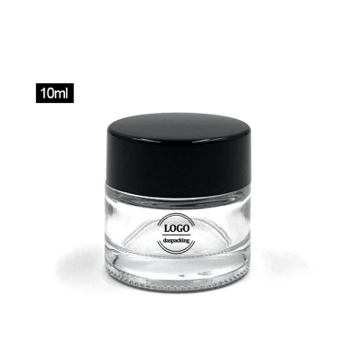 Clear 10ml cosmetic containers eye cream glass jar 