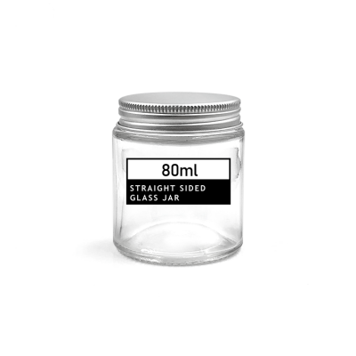 Factory Custom Eco Friendly Recycled 80ml clear glass hair cream jar