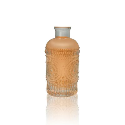Embossed surface perfume diffuser glass bottles 200ml 