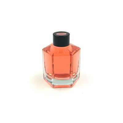 Free sample 120ml hexagon aroma car perfume diffuser bottle glass 