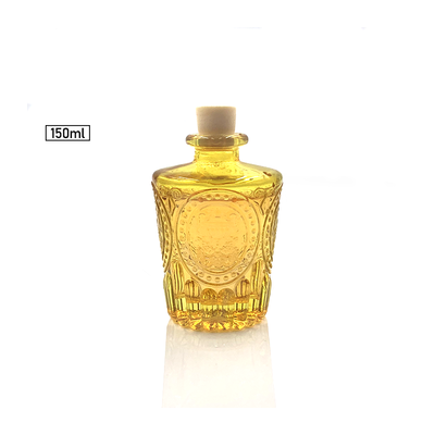 Luxury Empty Home Decoration Wholesale Unique 150ml Glass Aroma Reed Diffuser Bottle With Color Painting 
