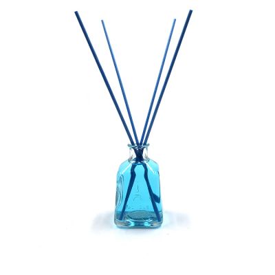 Square 85ml clear reed diffuser clear glass bottle wholesale 