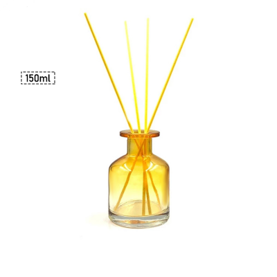 Gradient golden 150ml glass aroma diffuser bottle for air freshener 