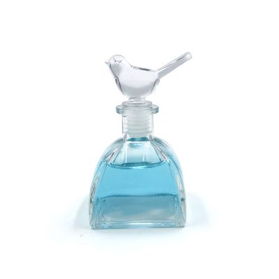 New product square reed diffuser bottle 100ml clear glass for home decor 