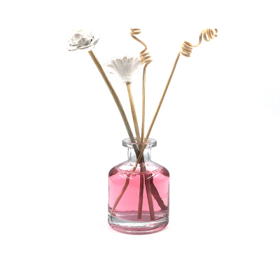 Small size 50ml aroma diffuser perfume glass bottle with fiber stick