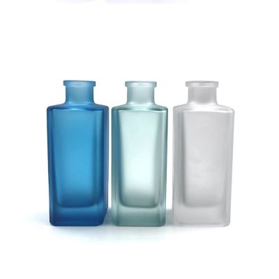 Square 140ml frosted fragrance reed diffuser glass bottles wholesale